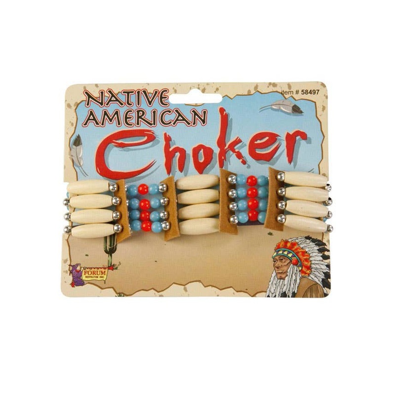 American Indian Novelty Beaded Choker Necklace