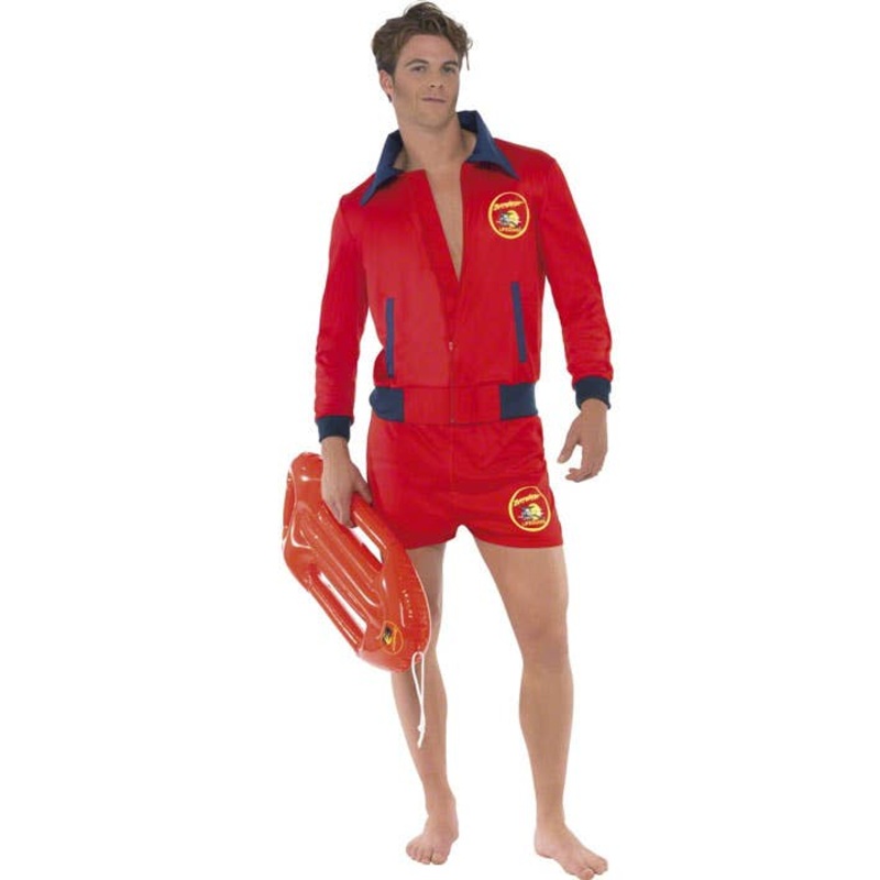 Baywatch Mens Deluxe Licensed Lifeguard Costume