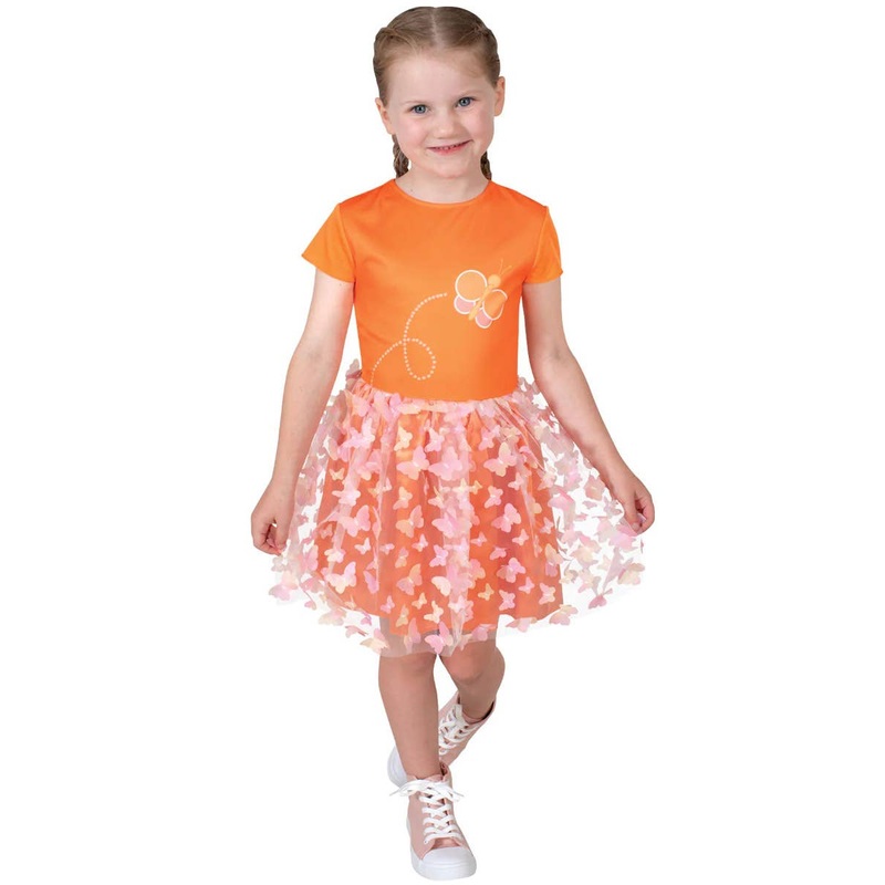 Deluxe Orange Emma Memma Girls Dress Up Costume