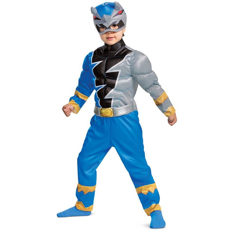 Dino Fury Toddler Boys Blue Power Ranger Muscle Chest Costume