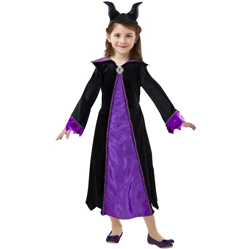 Disney Maleficent Girls Fancy Dress Costume