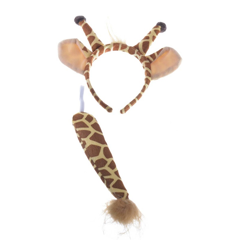 Giraffe Headband and Tail Costume Accessory Set