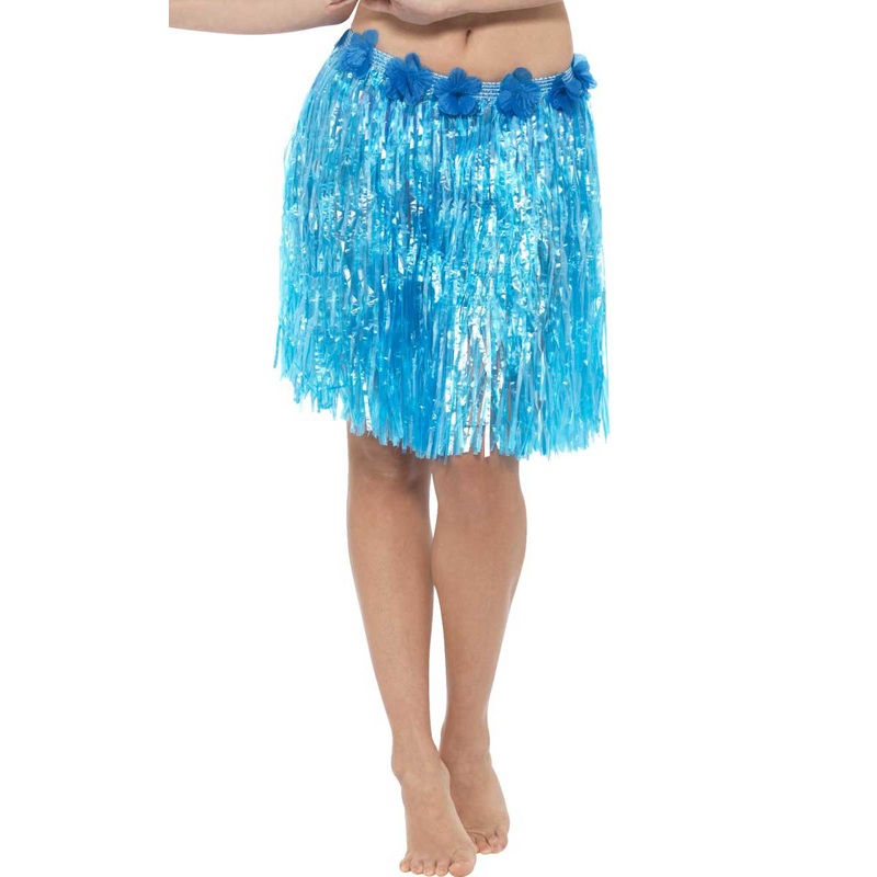 Hawaiian Womens Blue Hula Costume Skirt