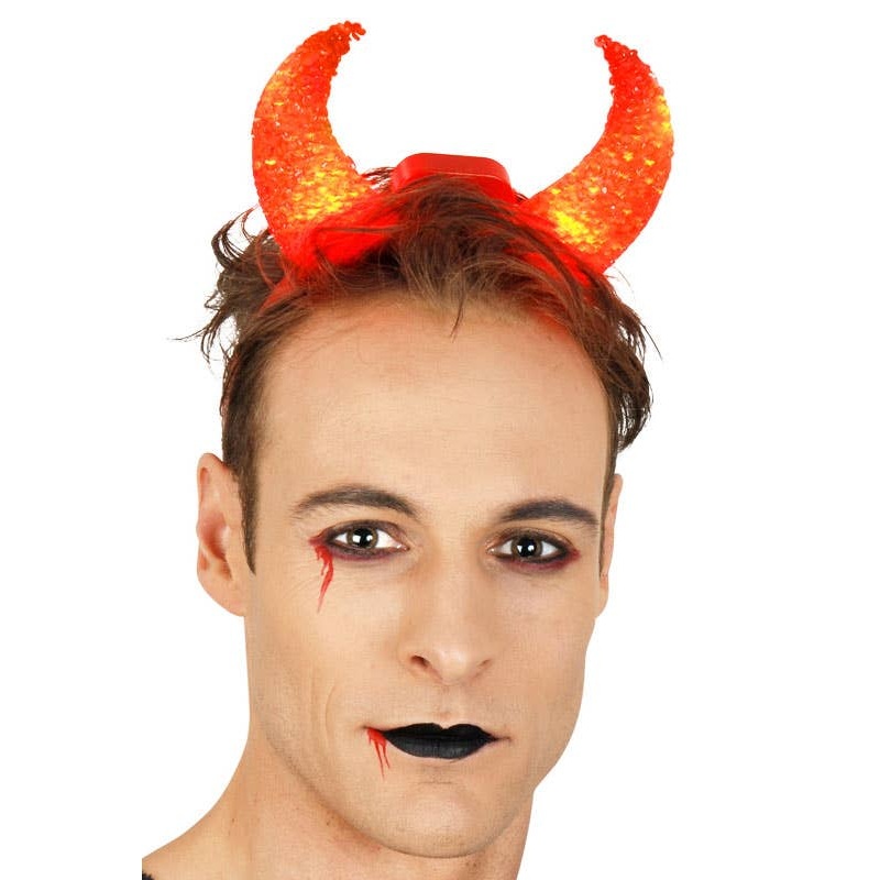 Light Up Red Devil Halloween Horns
