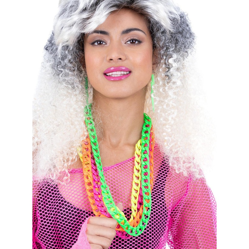 Neon Chain 4 Pack 80s Costume Necklaces