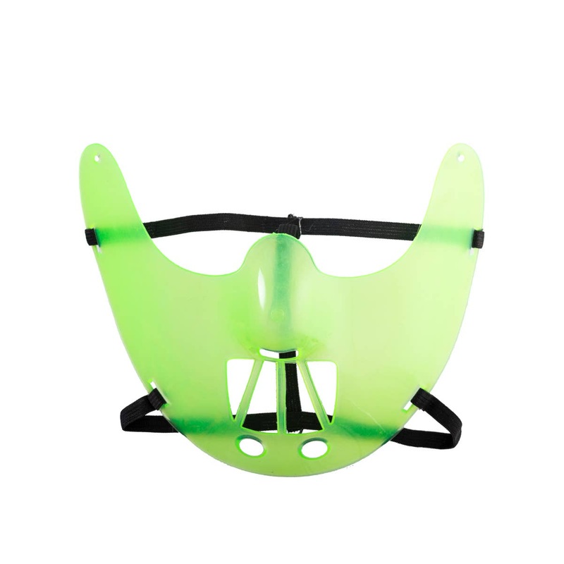 Neon Green Face Restraint Cannibal Mask Accessory