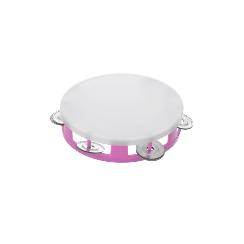 Novelty Light Pink Tambourine Prop Instrument