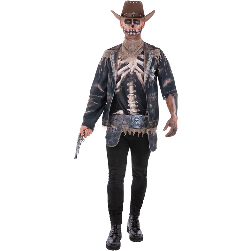 Outlaw Skeleton Cowboy Mens Halloween Costume