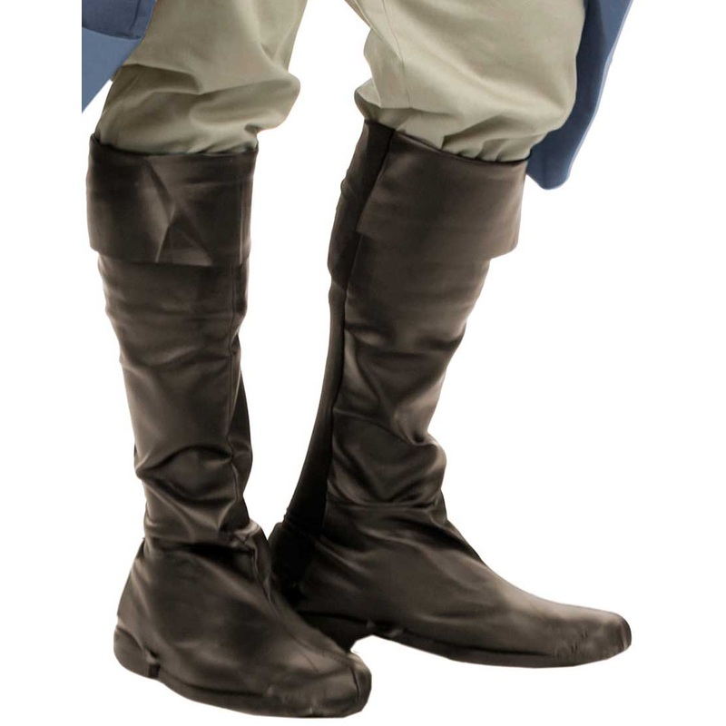 Pirate Black Vinyl Mens Boot Covers