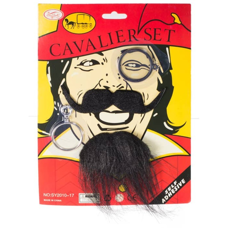 Pirate Cavalier Earring and Goatee Set