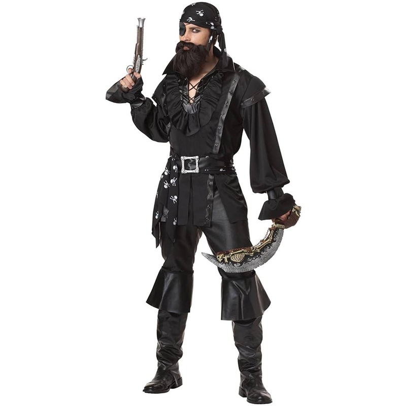 Plundering Pirate Mens Swashbuckler Fancy Dress Costume