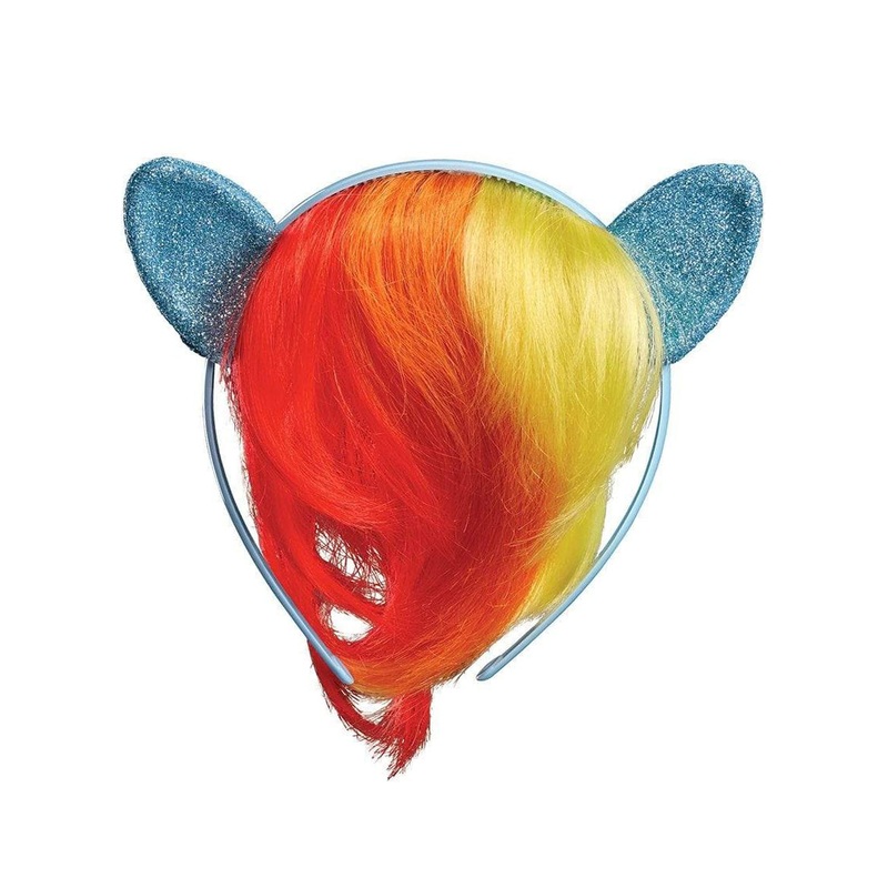 Rainbow Dash Girls My Little Pony Headband with Hair