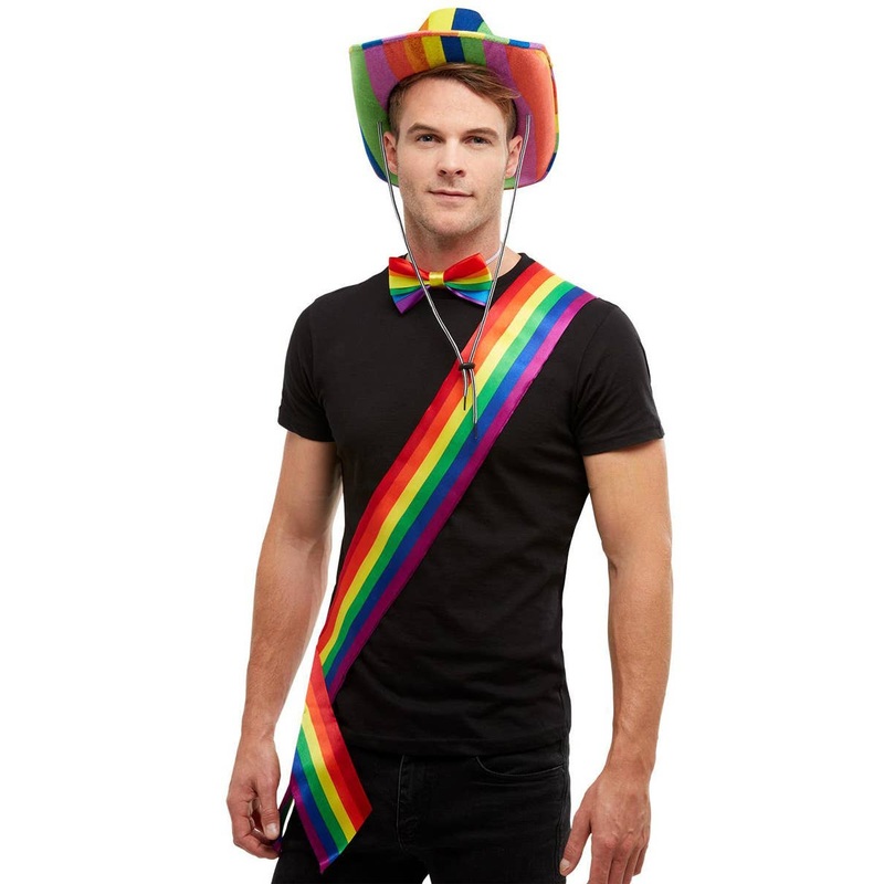 Rainbow Party Sash Mardi Gras Costume Accessory