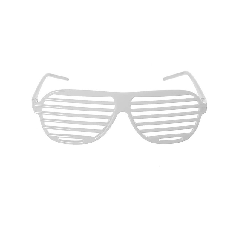 Retro 1980s Novelty White Shutter Shades