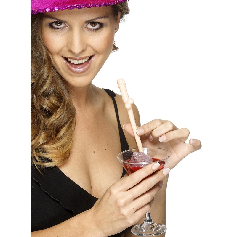 Reusable Novelty Hens Night Little Willy Party Straws