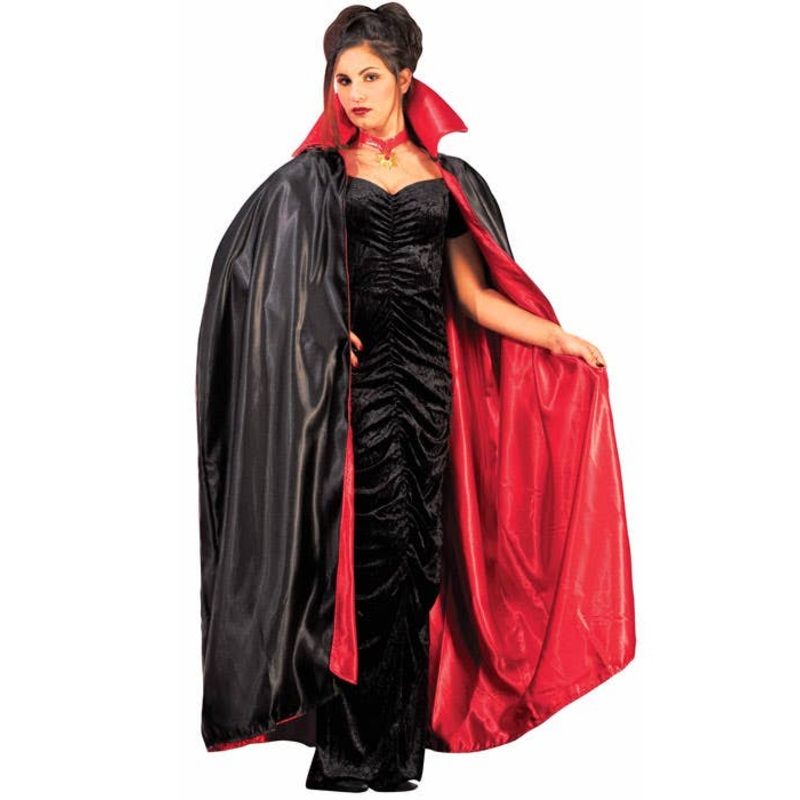 Reversible Satin Cape Costume in Red and Black