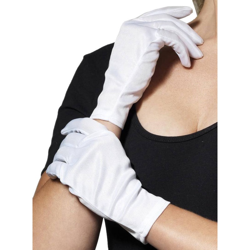 Short White Costume Gloves