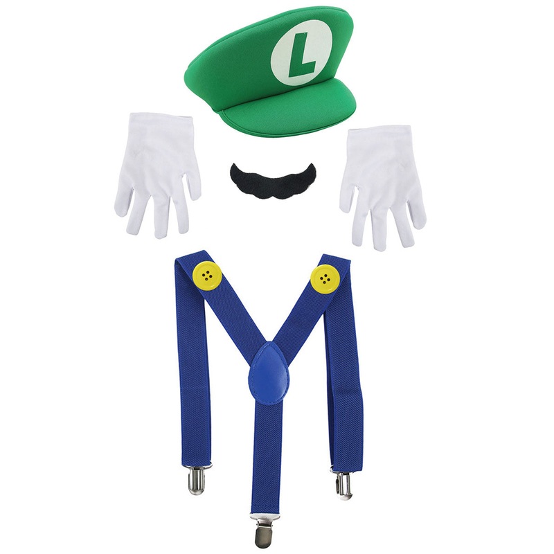 Super Green Plumber Mens Costume Accessory Set