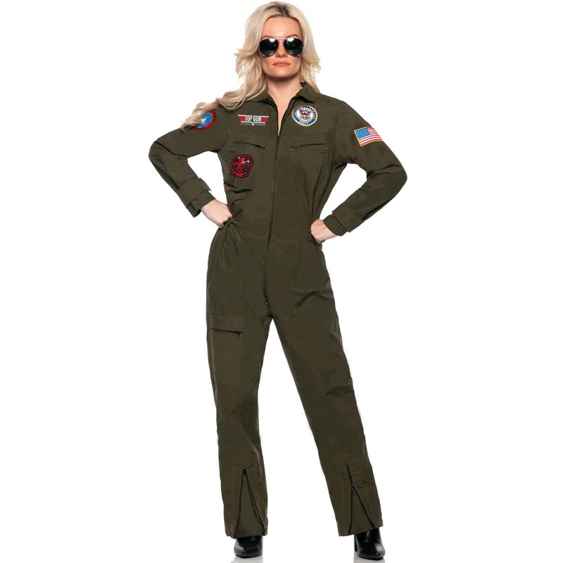 Top Gun Womens Licensed Pilot Flight Suit Costume