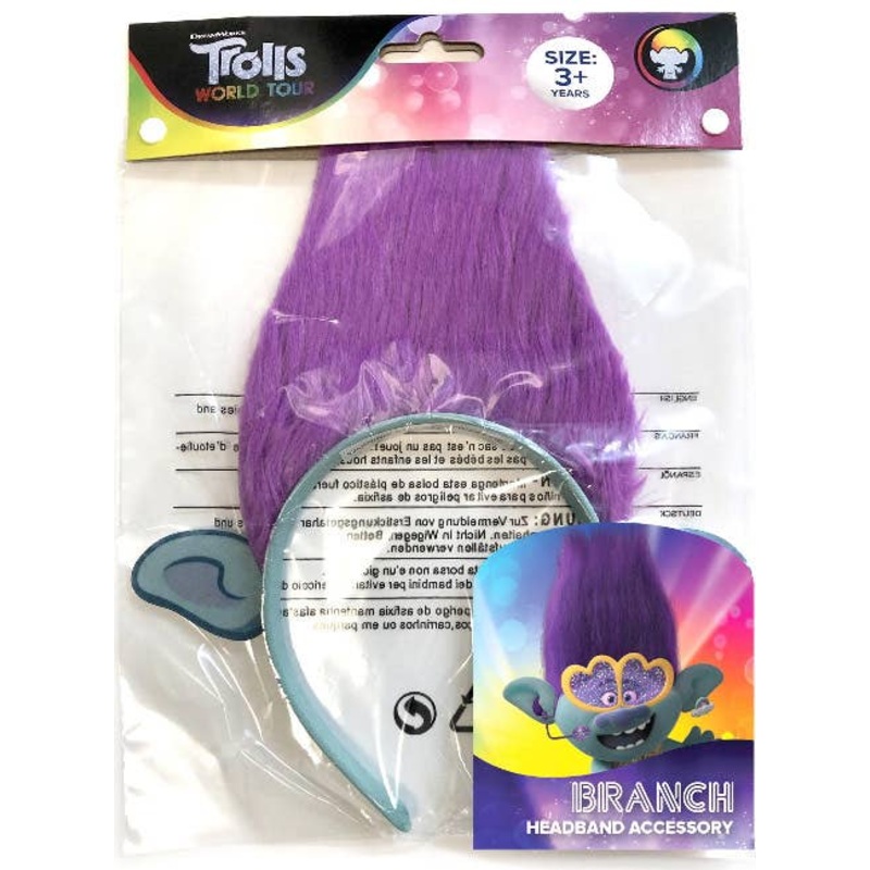 Trolls World Tour Kids Branch Costume Headband