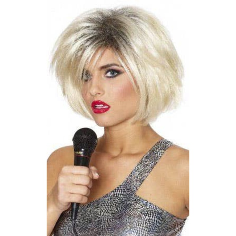 1970s Pop Icon Blonde Womens Short Blonde Wig