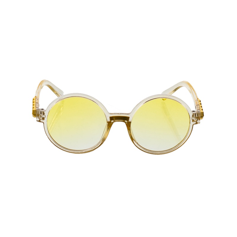 1970s Womens Yellow Framed Costume Glasses