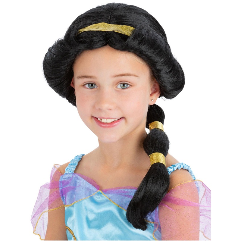 Arabian Princess Girls Black Jasmine Costume Wig