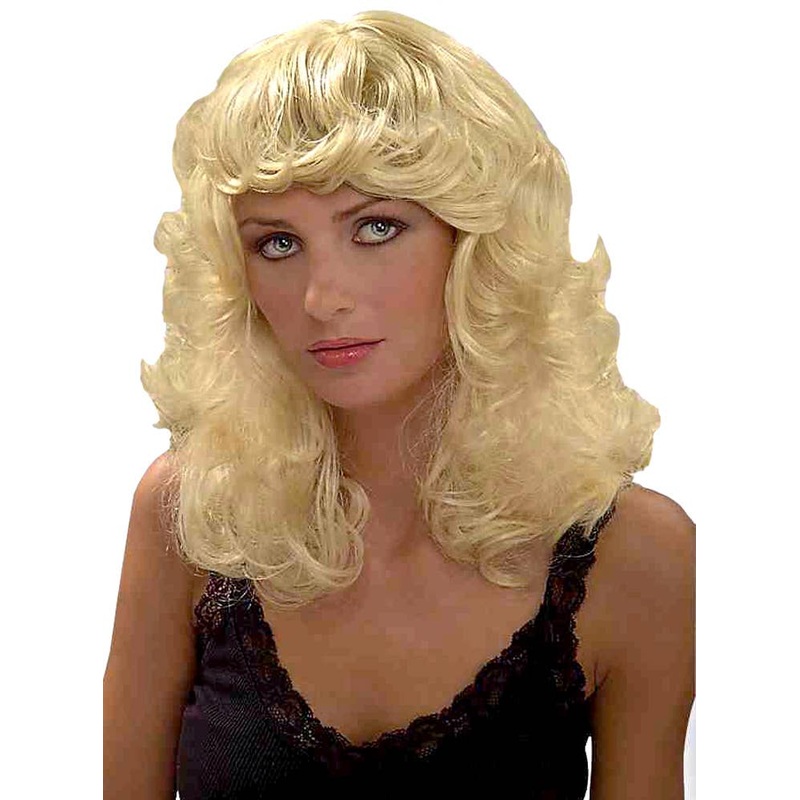 Beach Blonde Beauty Womens 1970s Costume Wig