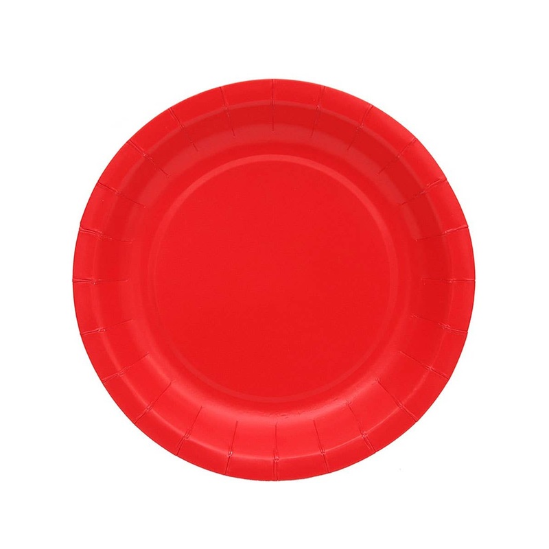 Cherry Red 20 Pack 18cm Round Paper Plates