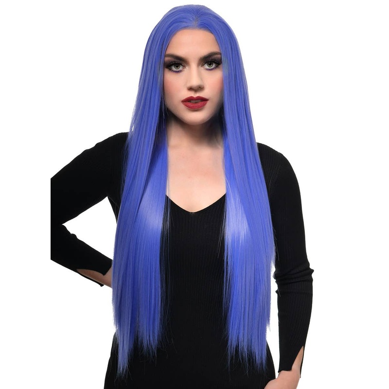 Cobalt Blue Extra Long Straight Lace Front Fashion Wig