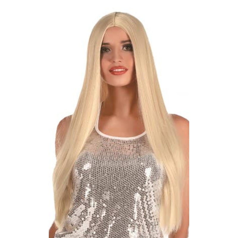 Extra Long Womens Straight Blonde Costume Wig