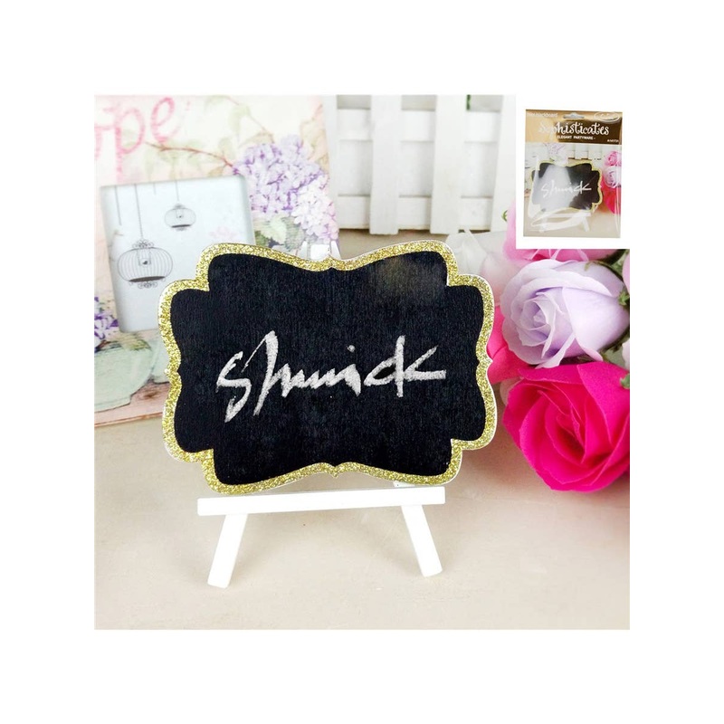 Gold Glitter Frame Mini Table Blackboard
