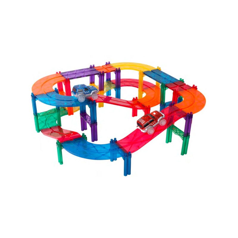 Magnetic Car Track Building Set - 108 Pieces