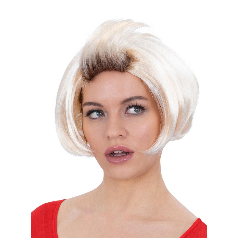 Mary Womens Blonde Flick Short Costume Wig