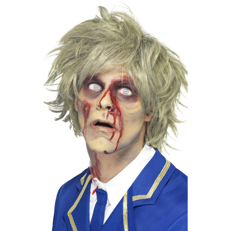 Messy Ginger and Green Zombie Adults Costume Wig