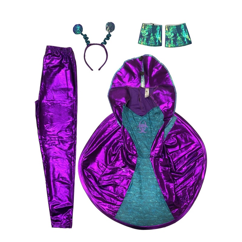 Purple Alien Womens Costume - Size XSmall
