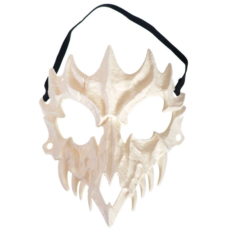 Skeletal Dragon Skull Half Face Costume Mask
