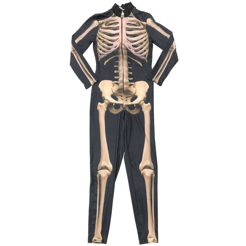 Skeleton Jumpsuit Womens Costume - Size Small