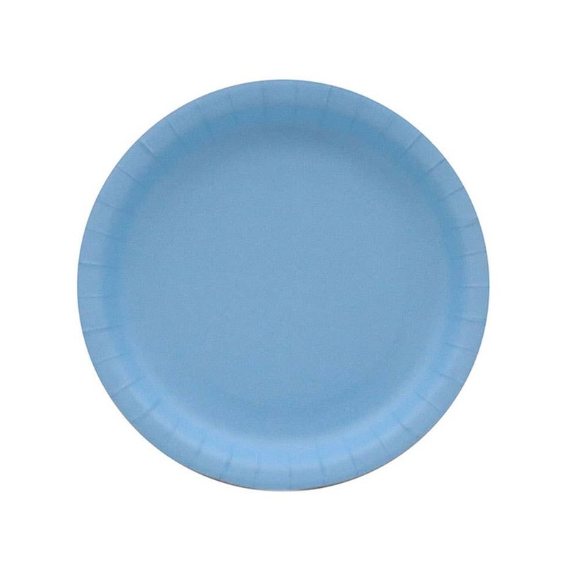 Sky Blue 10 Pack 18cm Paper Plates