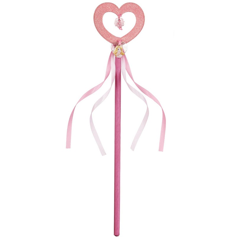 Sleeping Beauty Aurora Girls Pink Glitter Costume Wand
