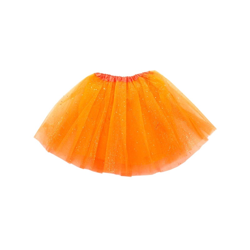 Sparkly Orange Glitter Tulle 40cm Adults Costume Tutu