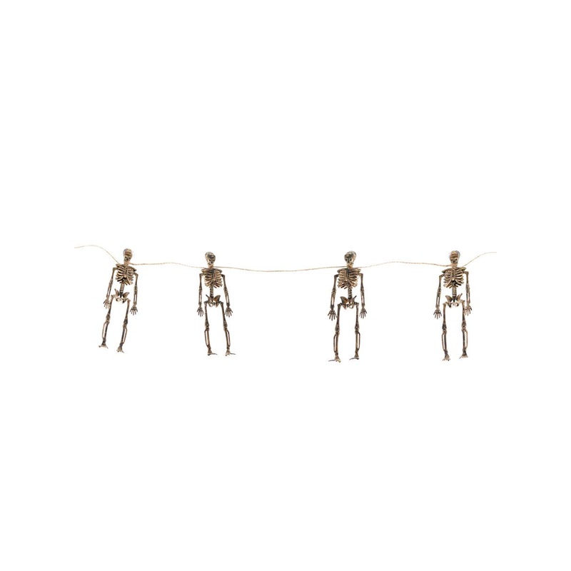Aged Mini Skeletons Hanging Halloween Garland