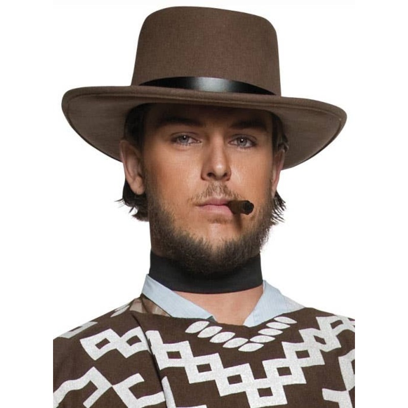 Authentic Western Wandering Gunman Brown Cowboy Hat