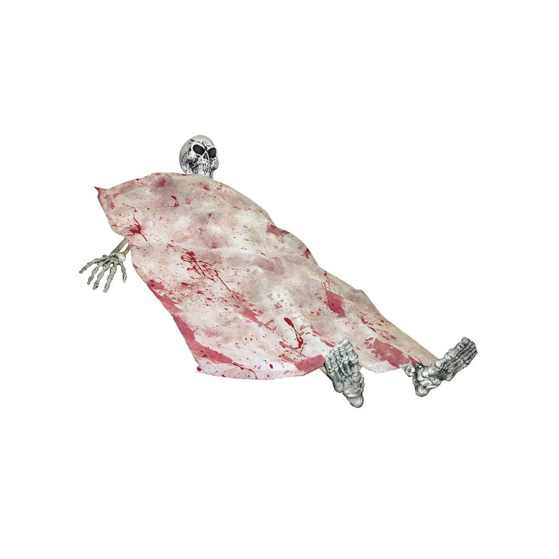Bloody Death Bed Skeleton Halloween Decoration