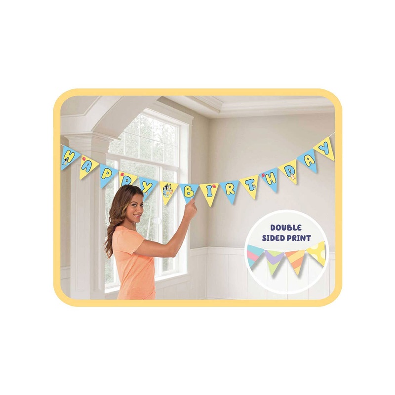 Bluey Happy Birthday Bunting Party Decoration