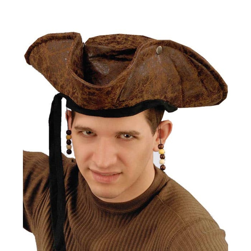 Buccaneer Bounty Brown Pirate Costume Hat