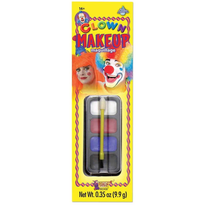 Colourful Circus Clown Face Paint Costume Makeup Set