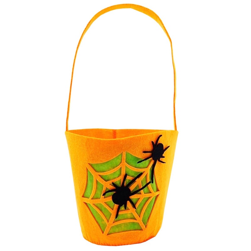 Cute Spiders and Web Child Friendly Trick or Treat Bucket