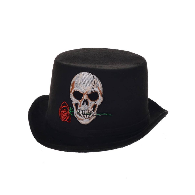 Day of the Dead Skull Embroidered Costume Hat