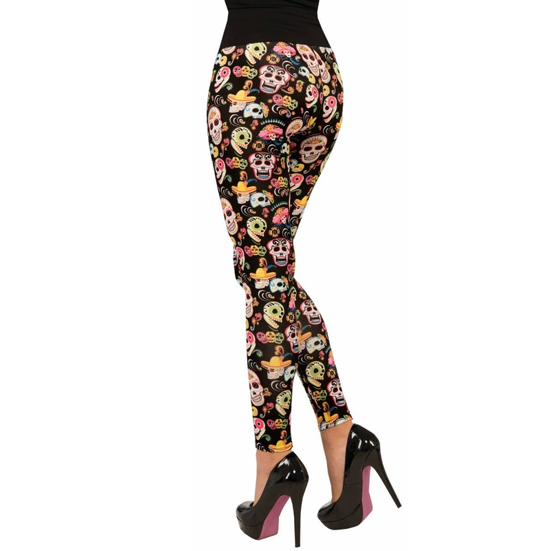 Day of the Dead Womens Sugar Skull Costume Leggings